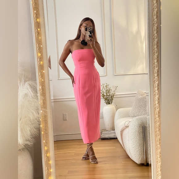A.L.C. Elizabeth Strapless Sheath Dress pink - Picture 1 of 14